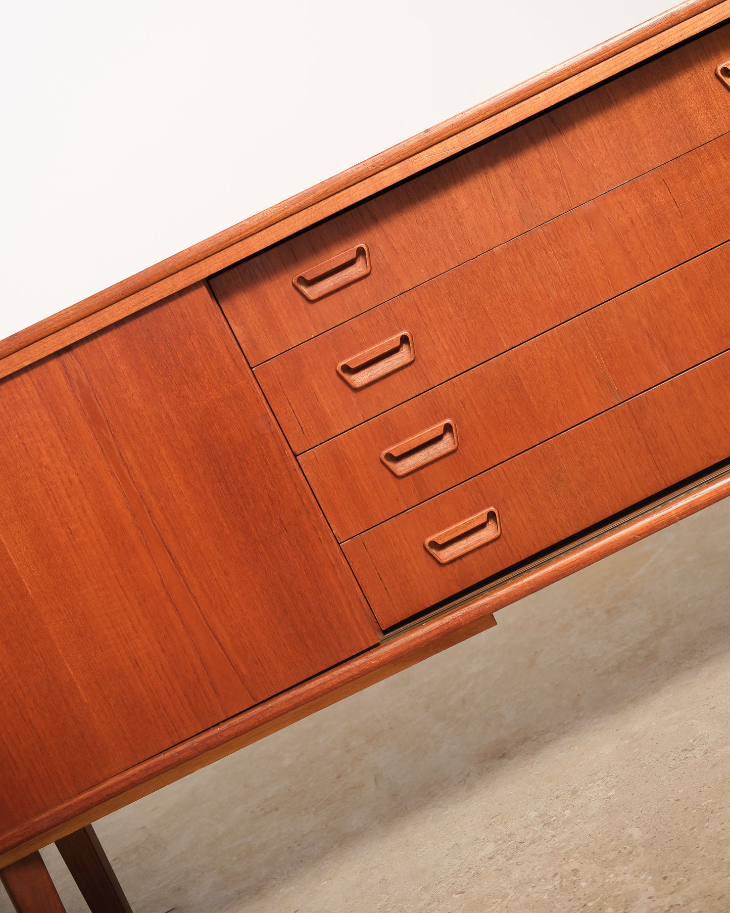 MCM Danish Teak Restored Sideboard (95”)