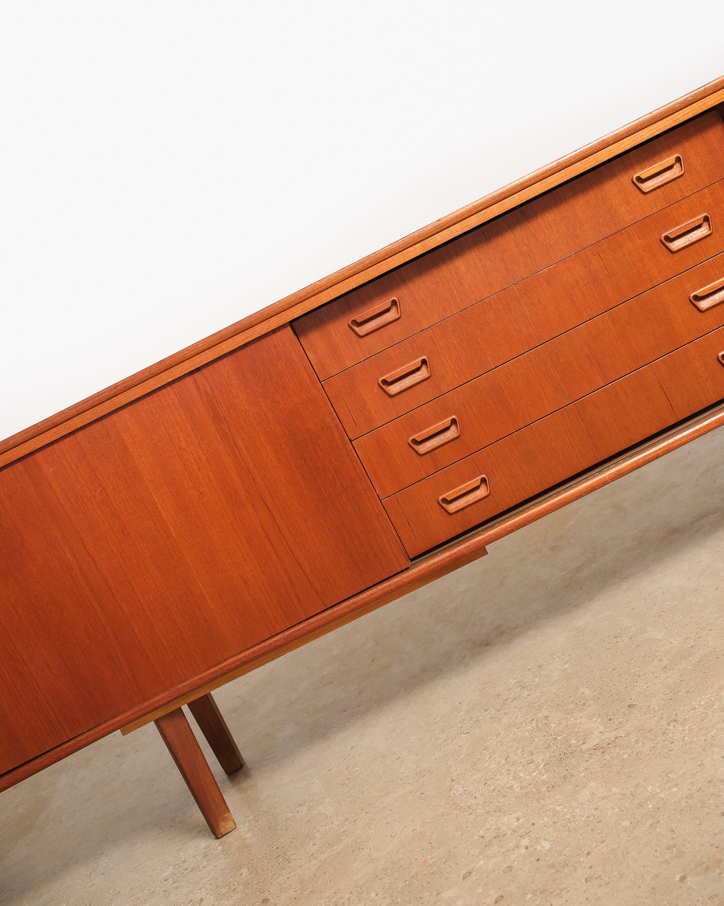 MCM Danish Teak Restored Sideboard (95”)