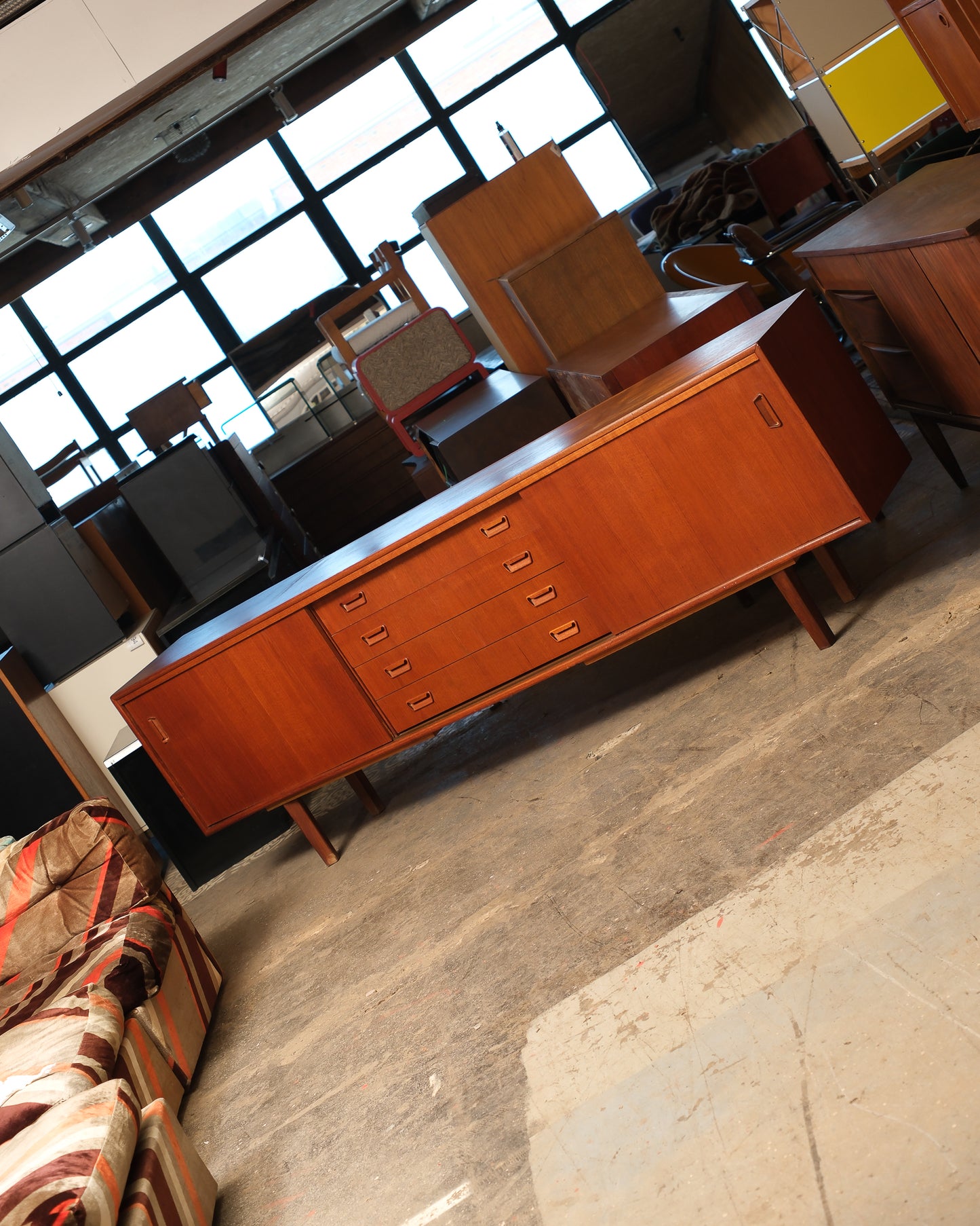 MCM Danish Teak Restored Sideboard (95”)