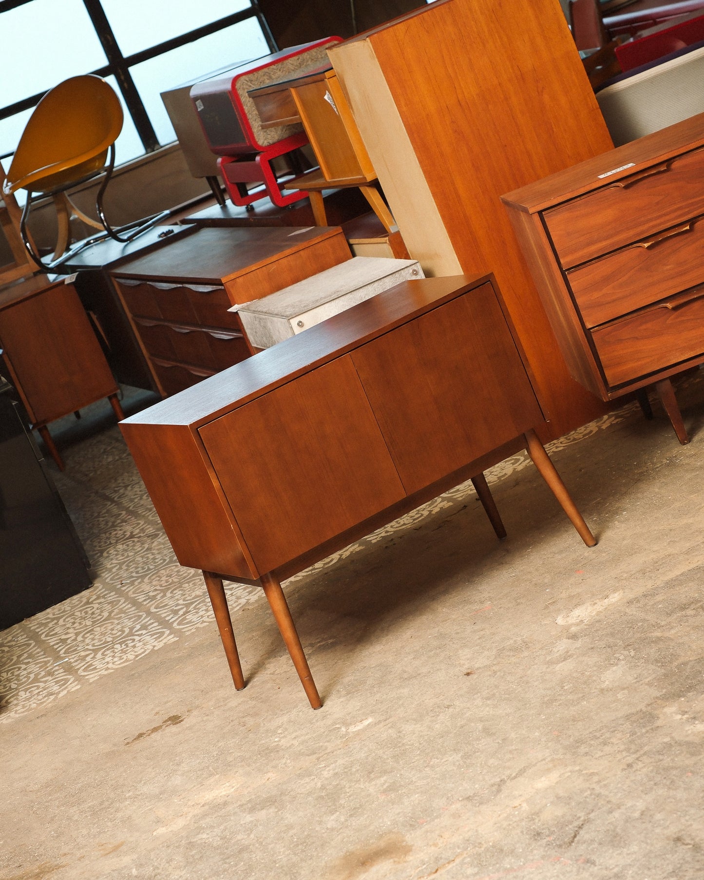 MCM Style Dark Walnut Cabinet
