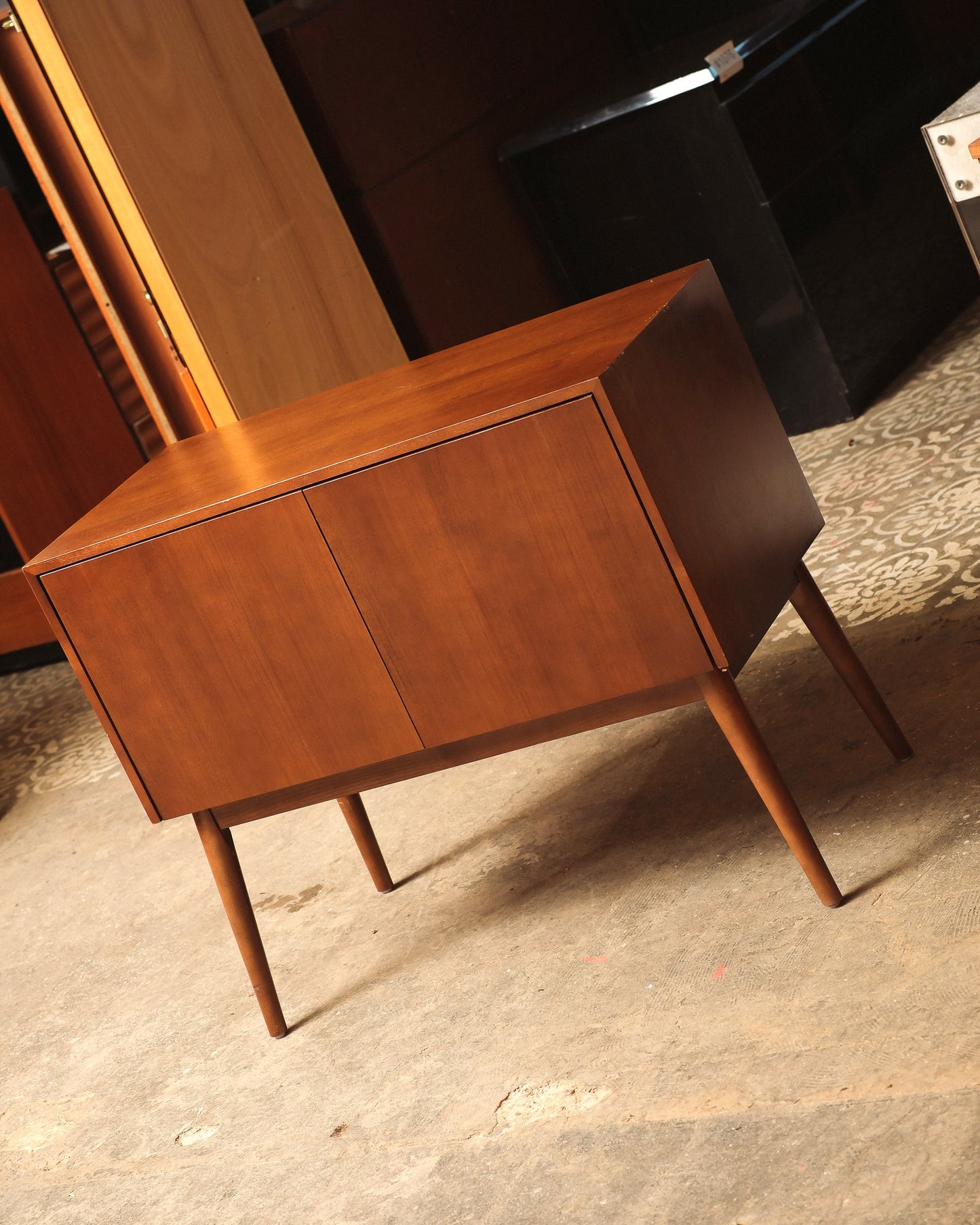 MCM Style Dark Walnut Cabinet