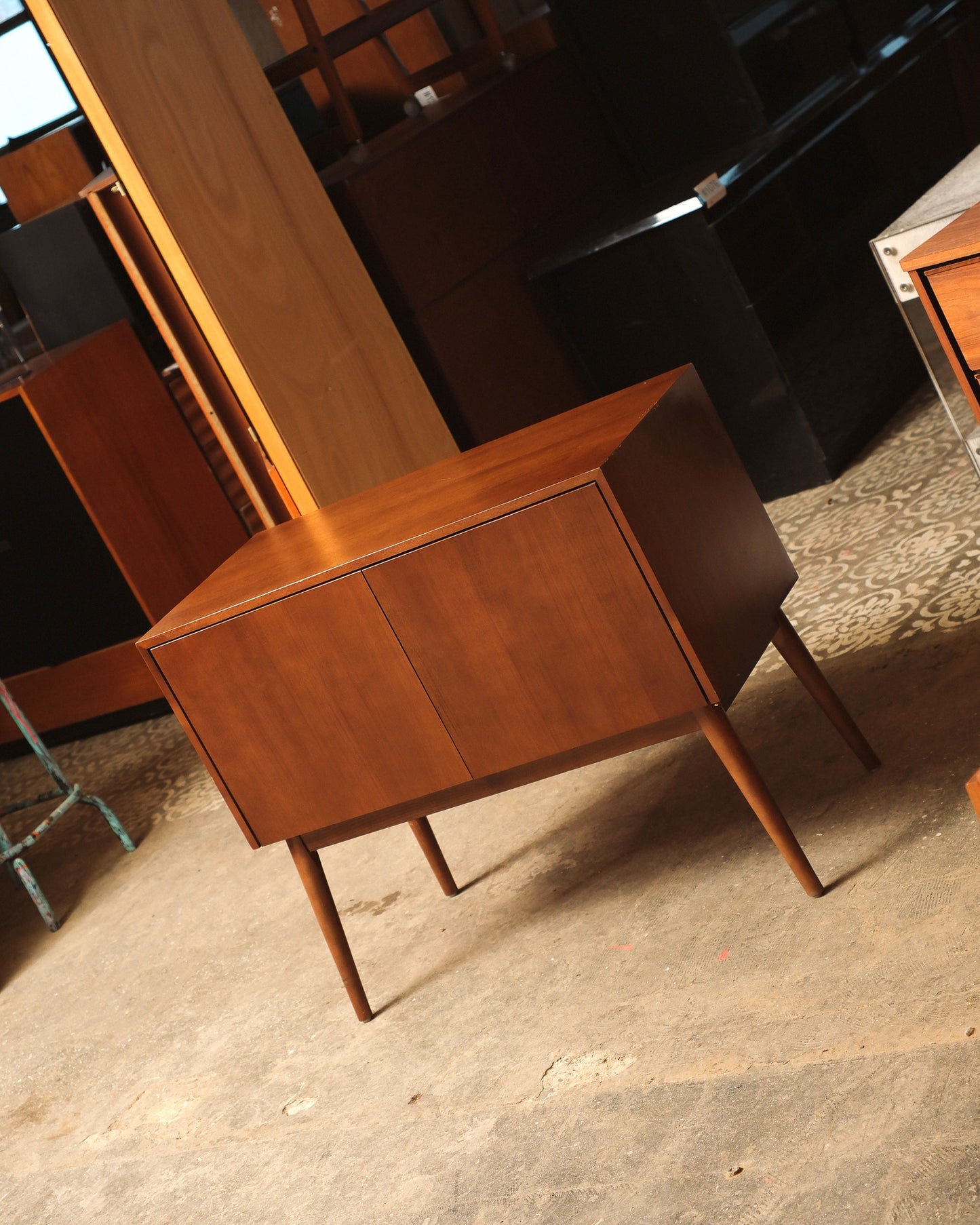 MCM Style Dark Walnut Cabinet
