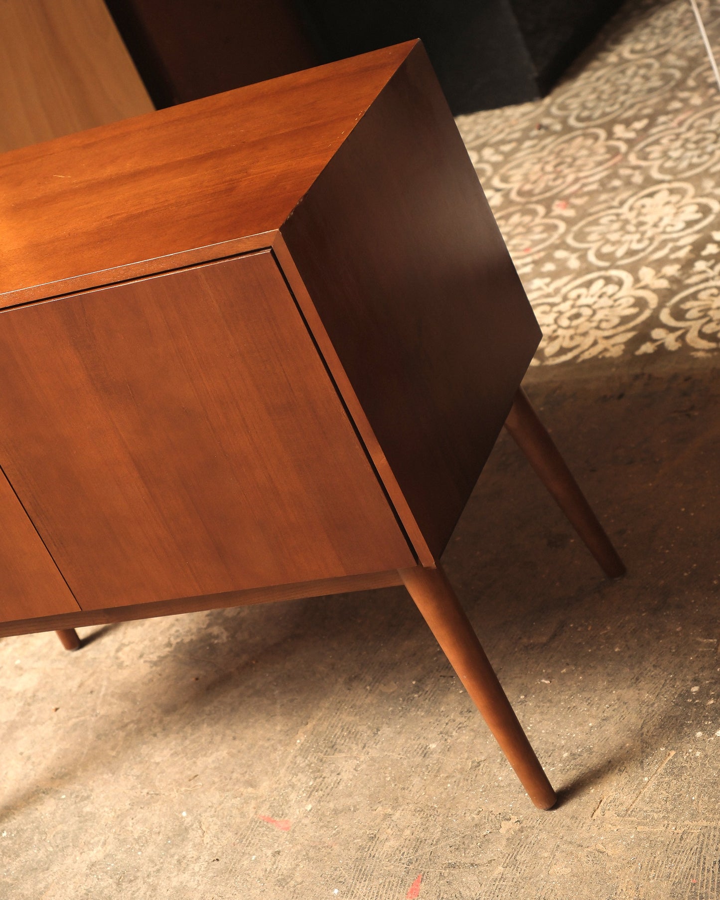 MCM Style Dark Walnut Cabinet