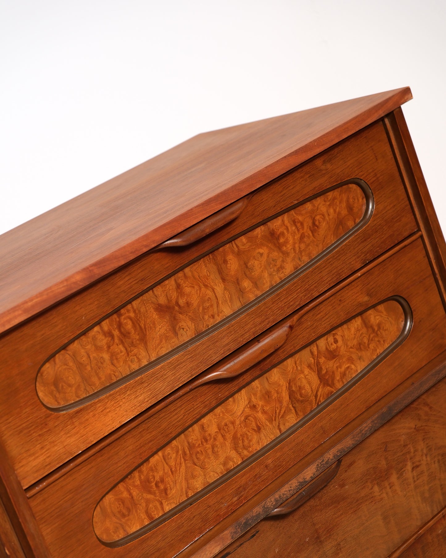 MCM Dark Walnut Tallboy Dresser