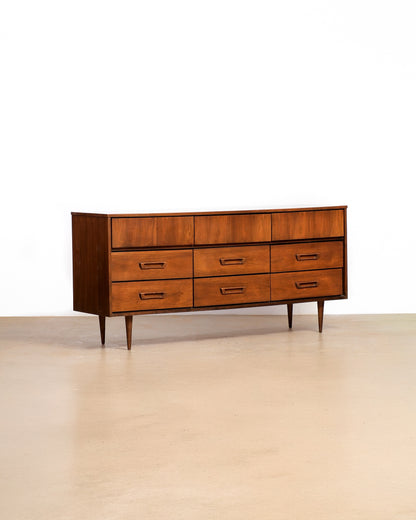 MCM Dark Walnut Dresser by Vic Art (1969)