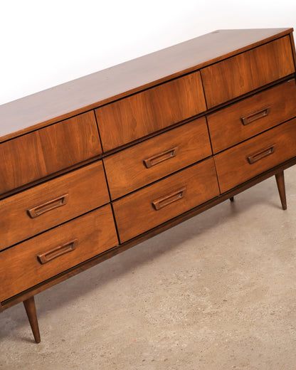 MCM Dark Walnut Dresser by Vic Art (1969)