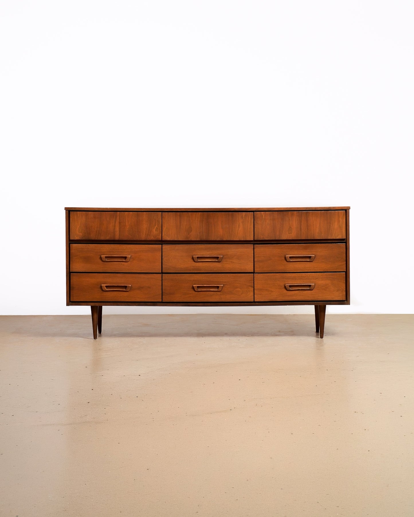 MCM Dark Walnut Dresser by Vic Art (1969)