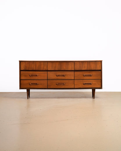 MCM Dark Walnut Dresser by Vic Art (1969)