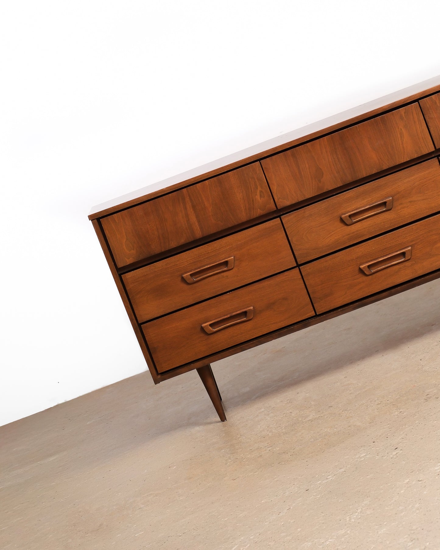 MCM Dark Walnut Dresser by Vic Art (1969)