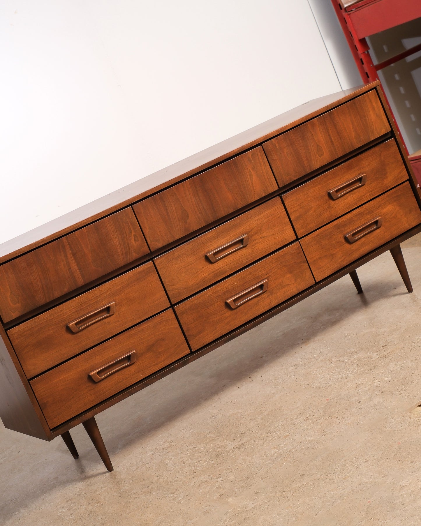 MCM Dark Walnut Dresser by Vic Art (1969)