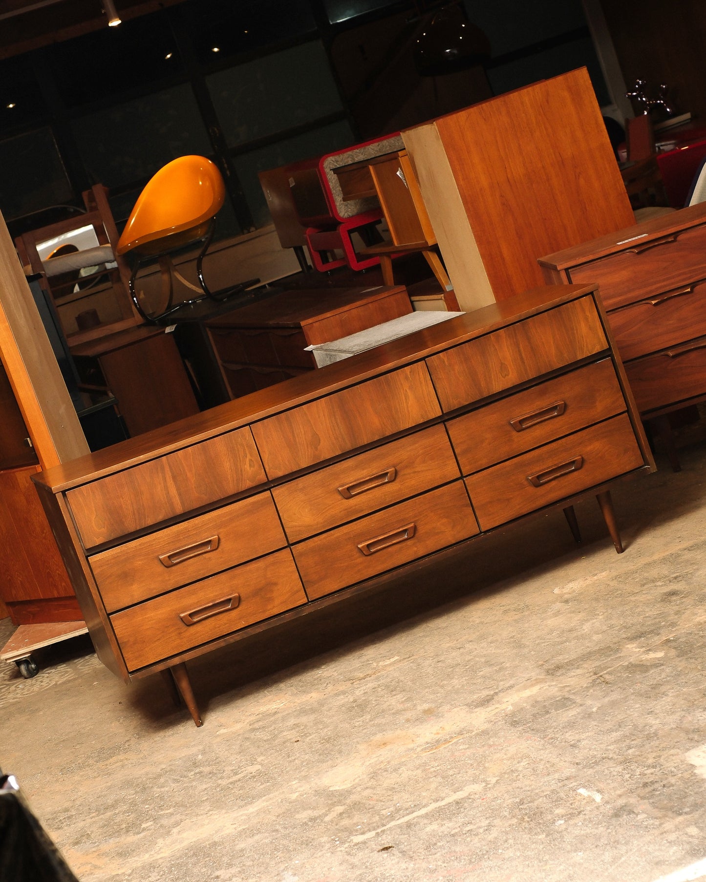 MCM Dark Walnut Dresser by Vic Art (1969)