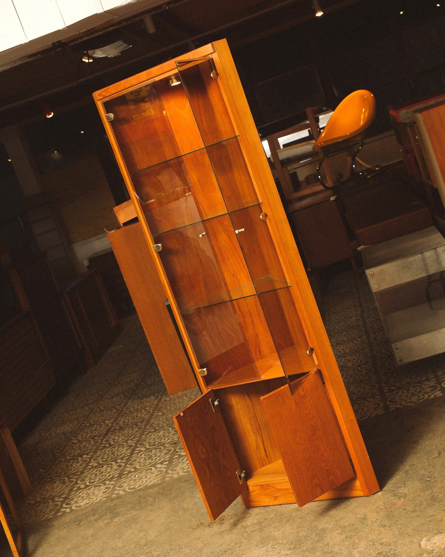 MCM Teak Danish Corner Unit