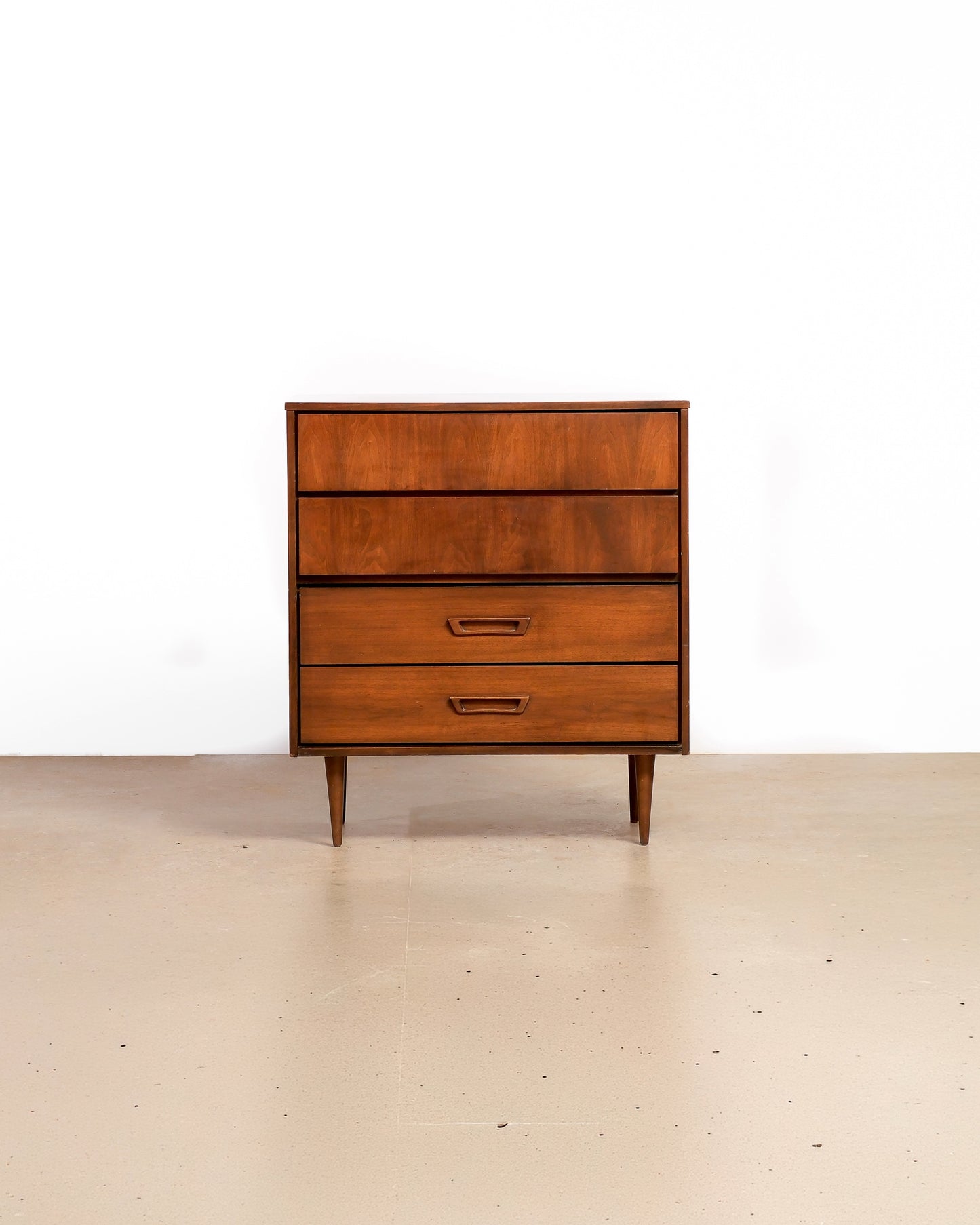 MCM Dark Walnut Tallboy by Vic Art (1969)