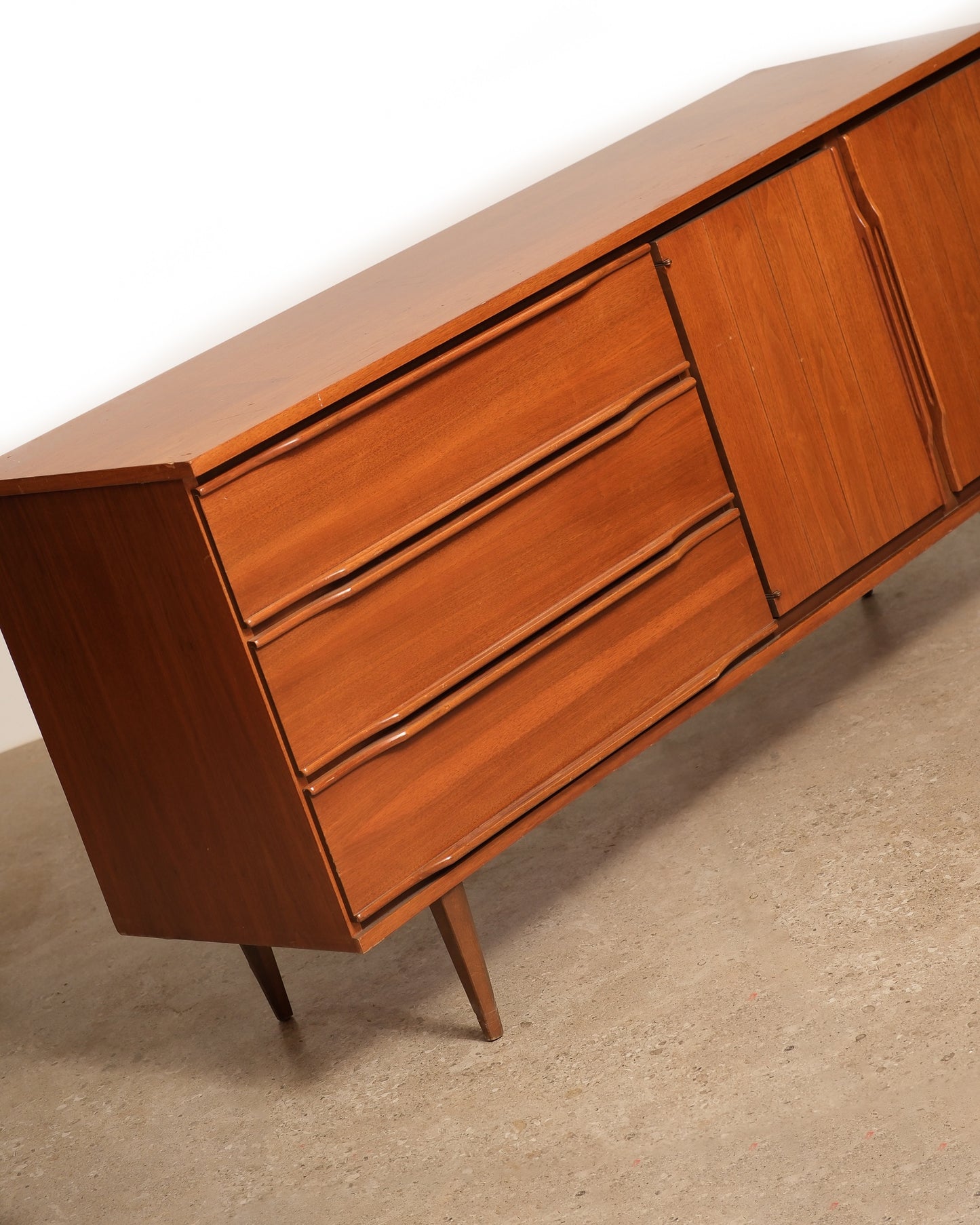 MCM Modernist Restored Walnut Sideboard