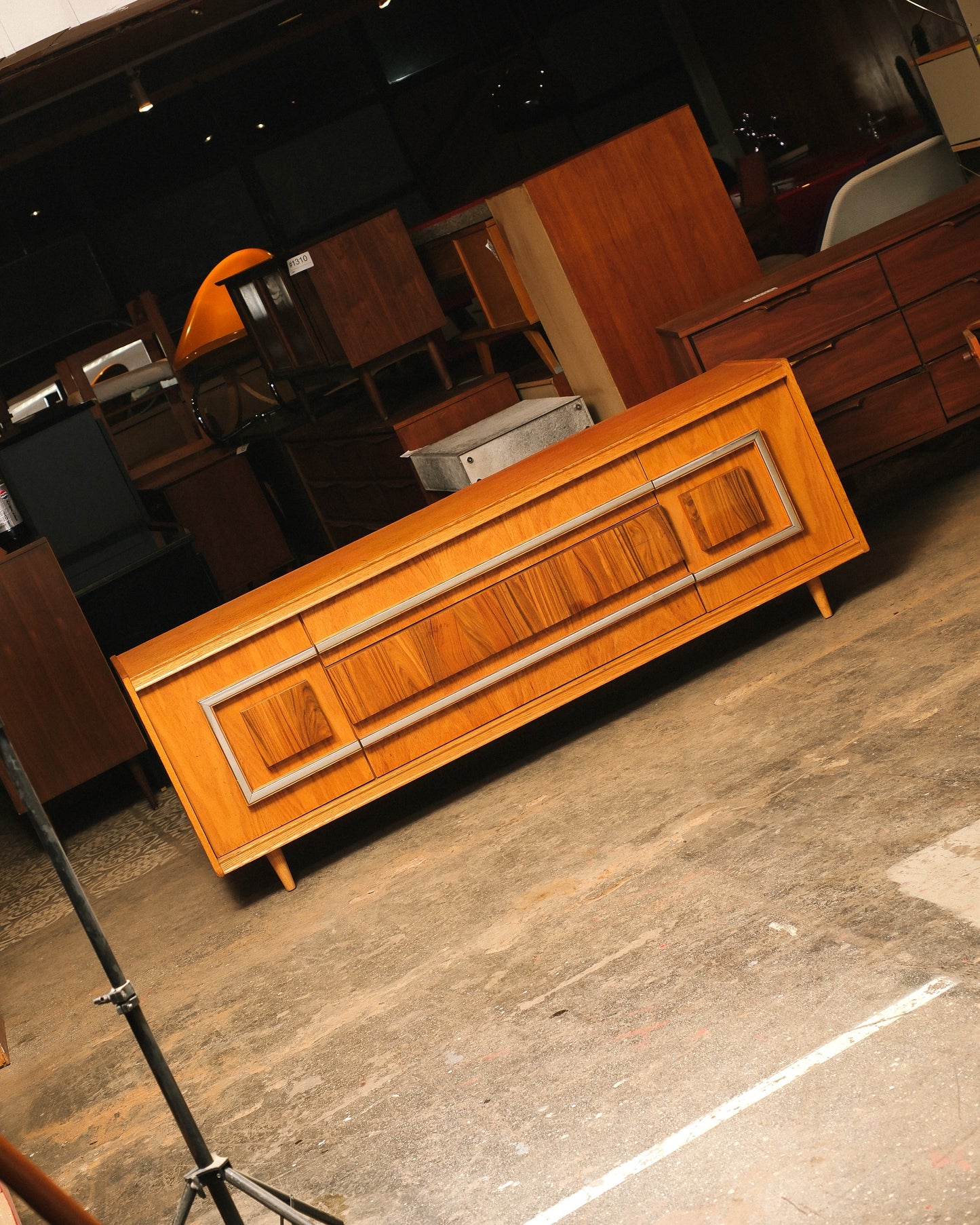 MCM Vintage Oak & Rosewood Credenza
