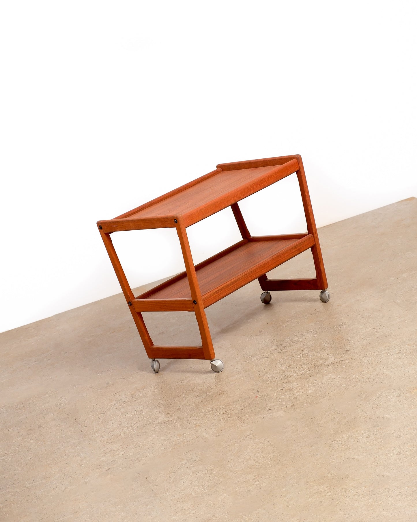 MCM Teak Bar Cart by Holger Georg Jensen for Tønder Møbelfabrik (1960s)