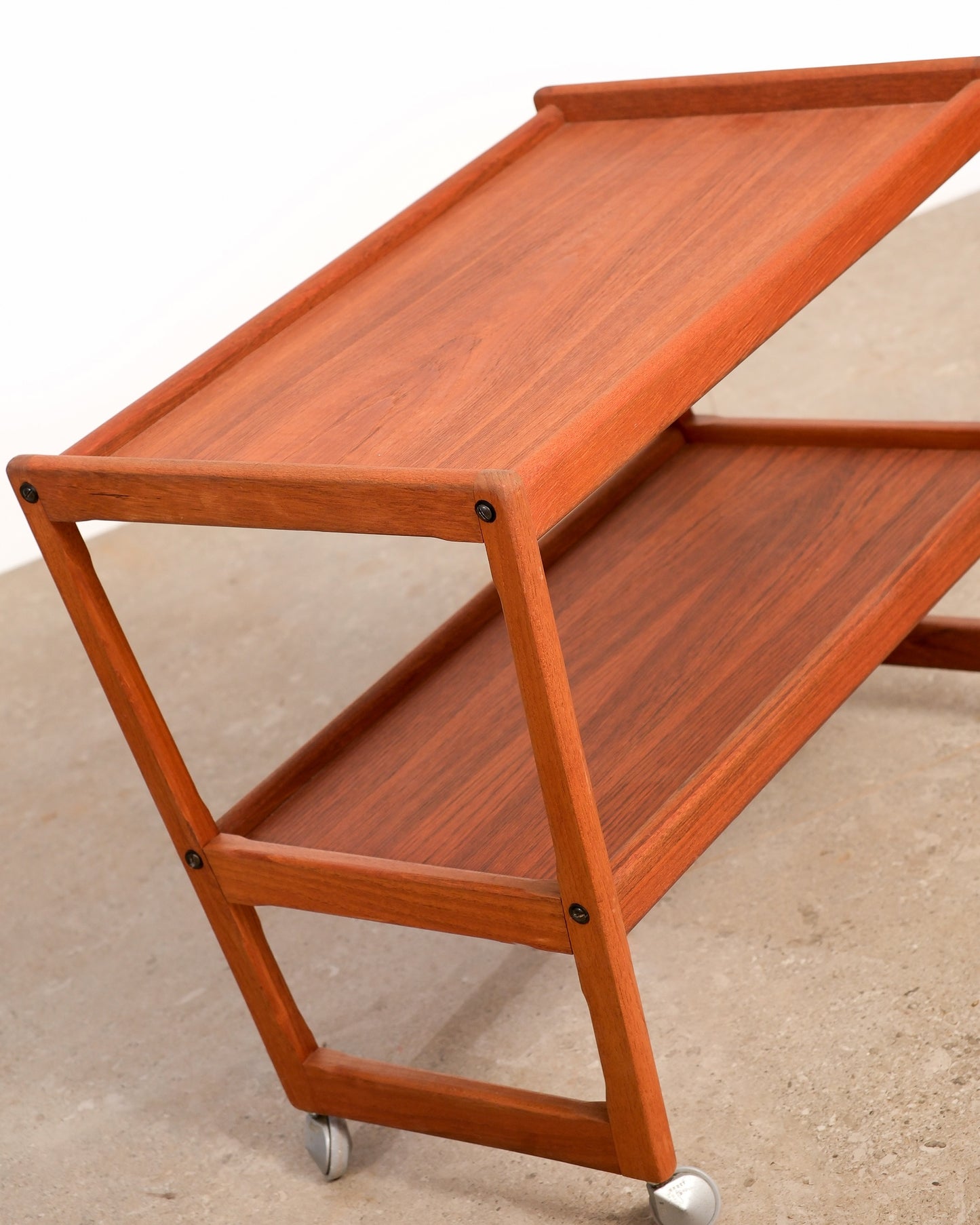 MCM Teak Bar Cart by Holger Georg Jensen for Tønder Møbelfabrik (1960s)