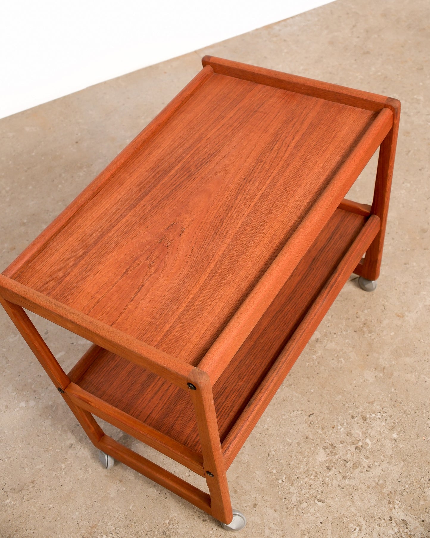 MCM Teak Bar Cart by Holger Georg Jensen for Tønder Møbelfabrik (1960s)