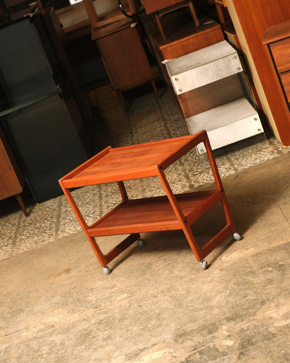 MCM Teak Bar Cart by Holger Georg Jensen for Tønder Møbelfabrik (1960s)