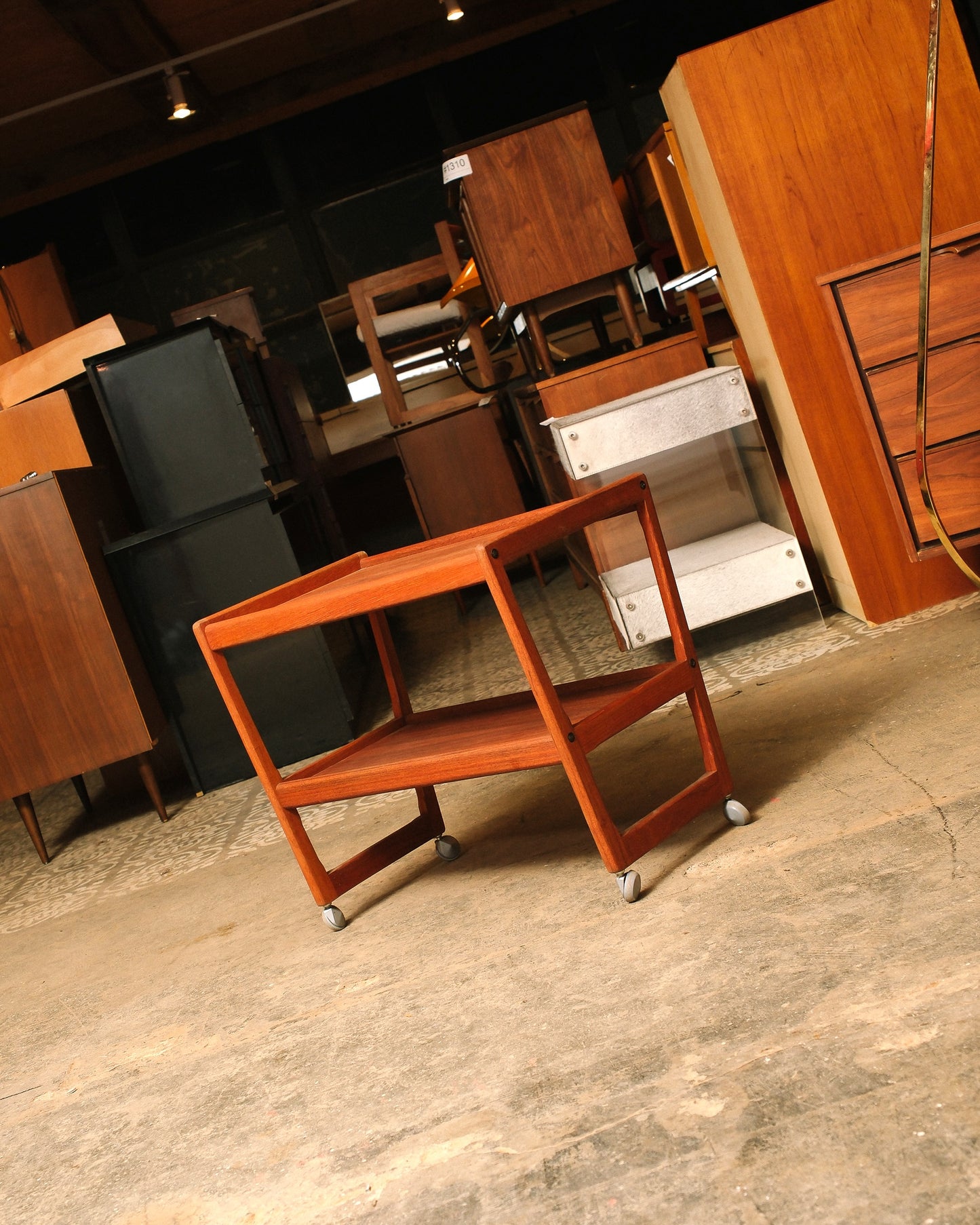 MCM Teak Bar Cart by Holger Georg Jensen for Tønder Møbelfabrik (1960s)