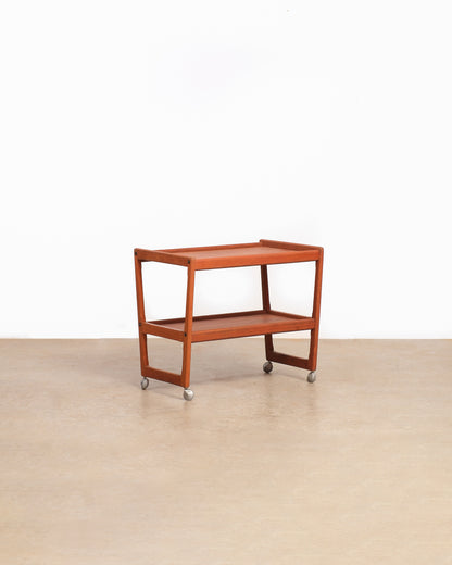 MCM Teak Bar Cart by Holger Georg Jensen for Tønder Møbelfabrik (1960s)