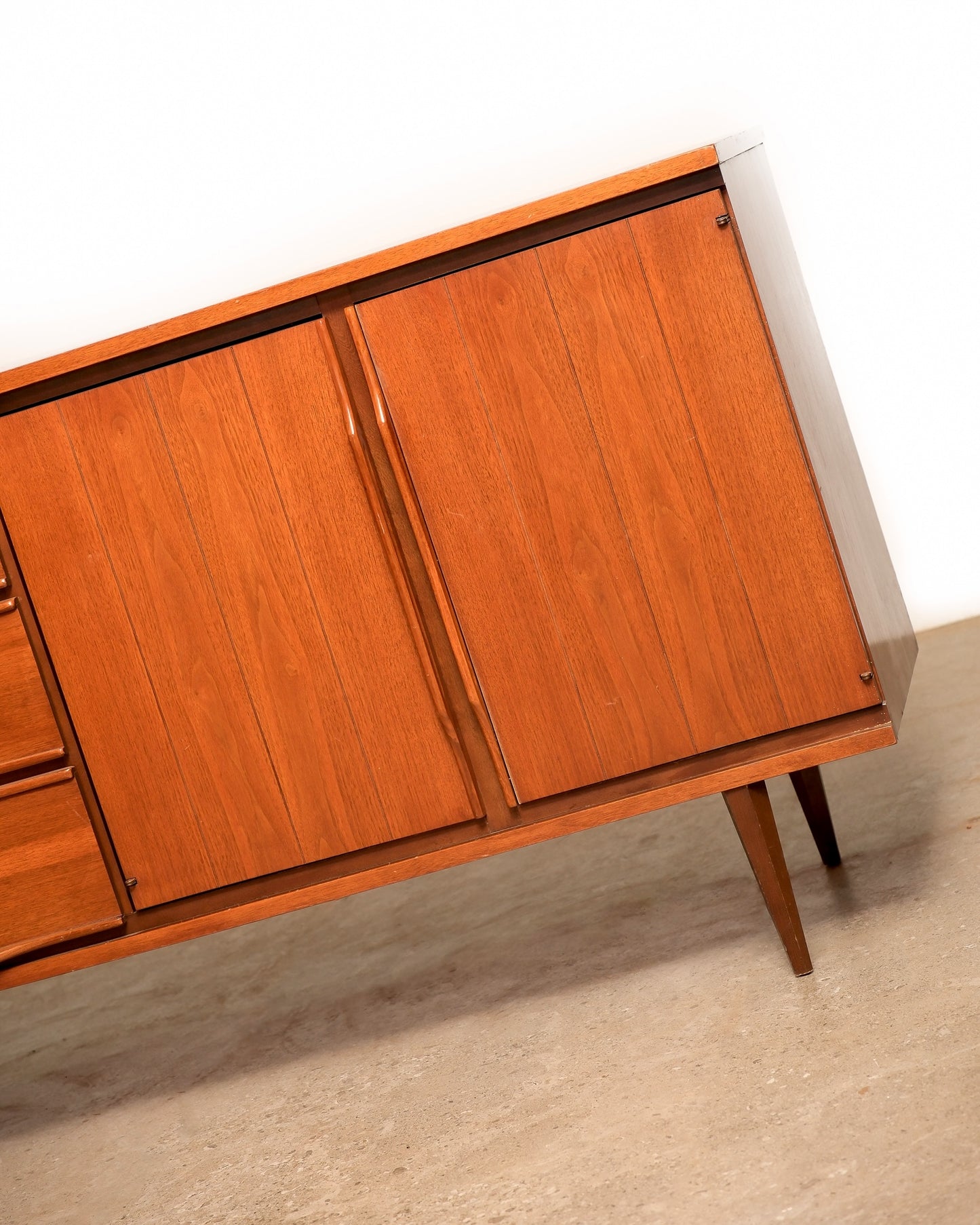 MCM Modernist Restored Walnut Sideboard
