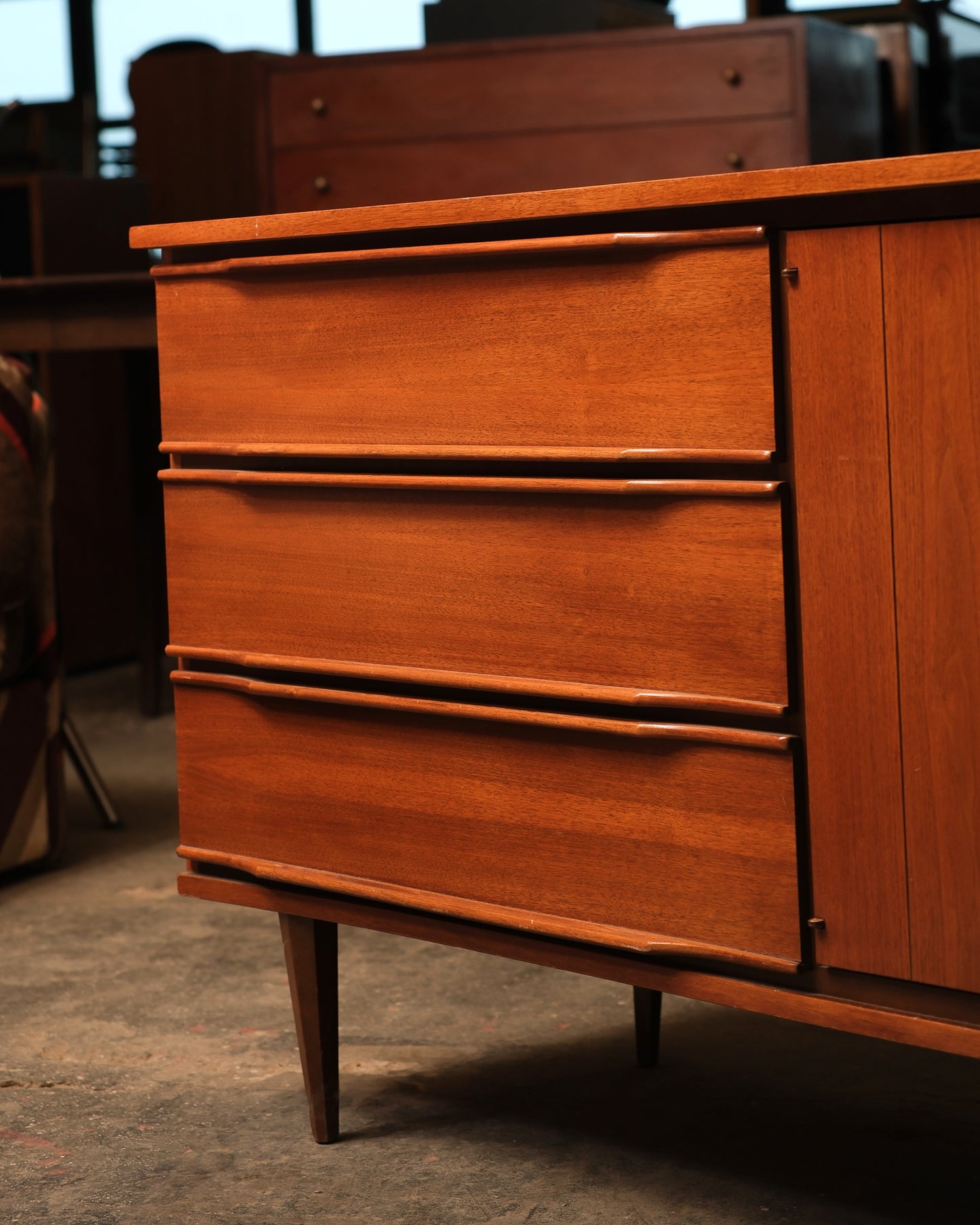 MCM Modernist Restored Walnut Sideboard