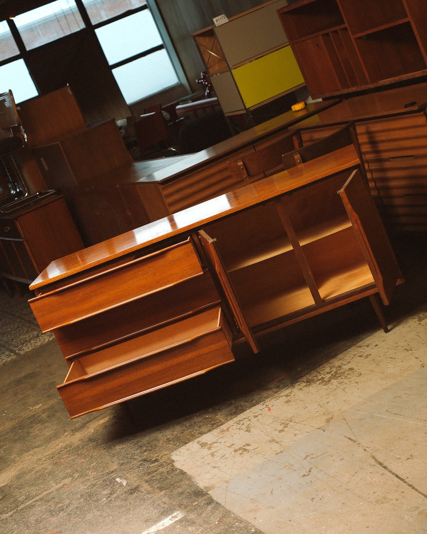 MCM Modernist Restored Walnut Sideboard