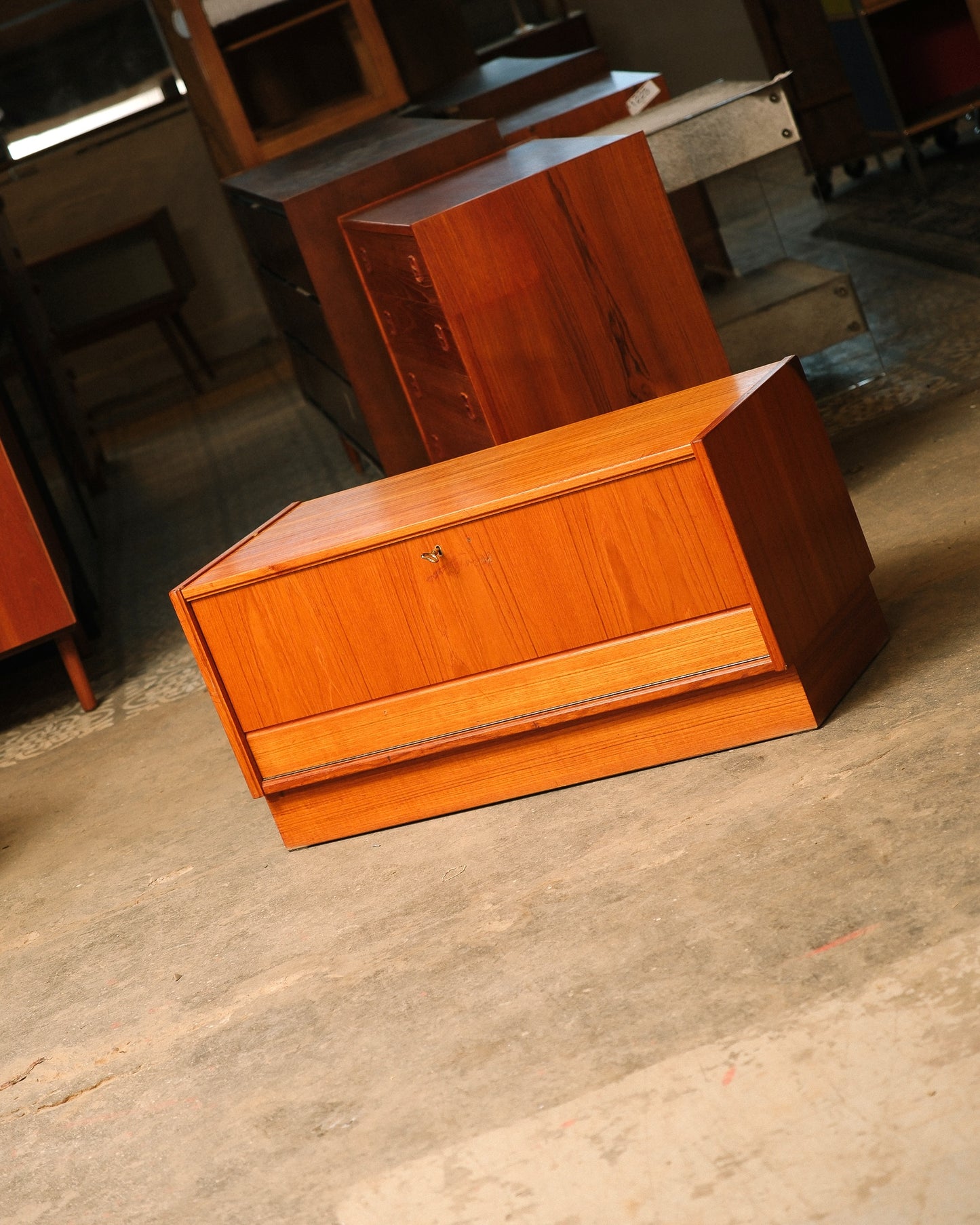 MCM Danish Teak Record Player Cabinet