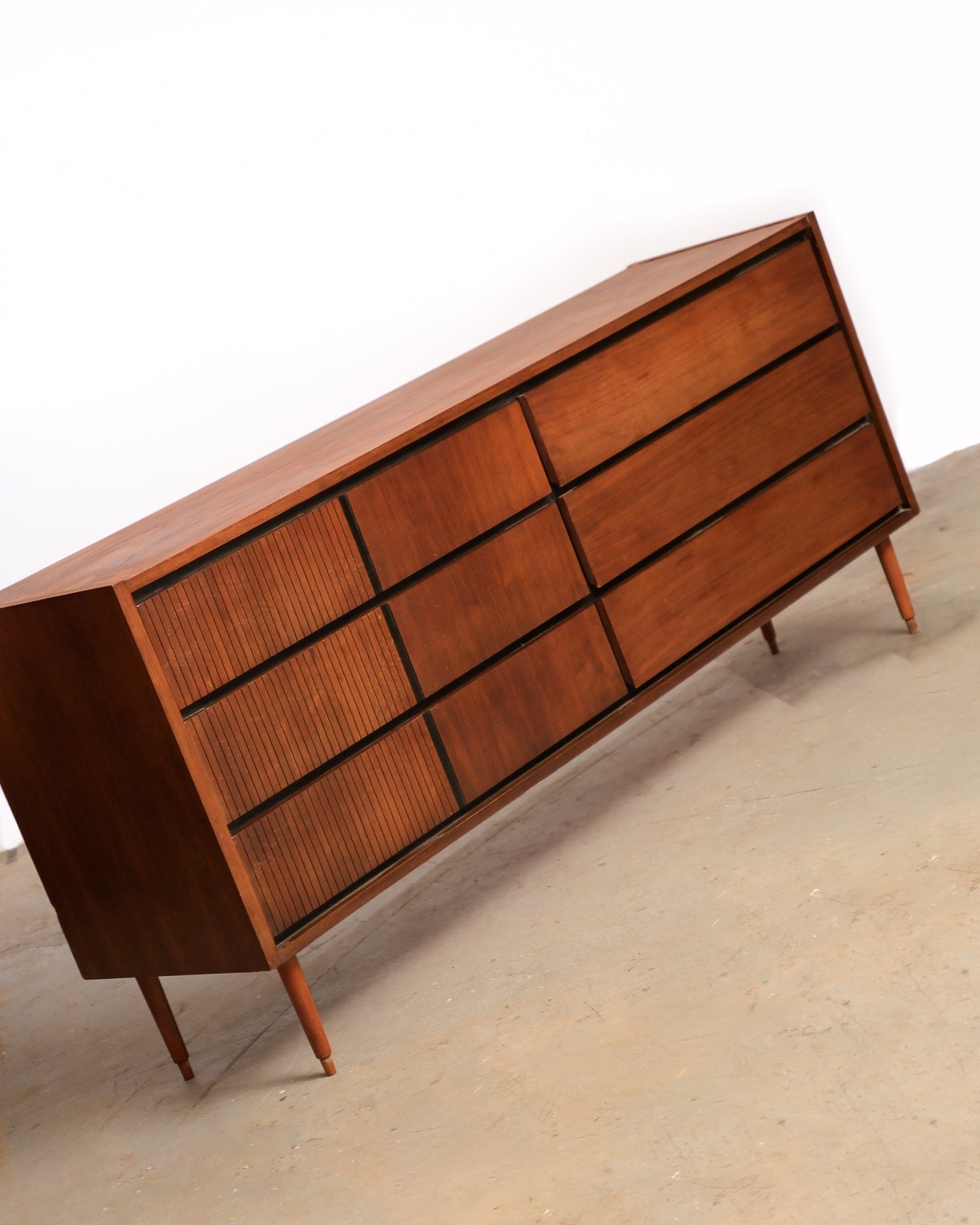 MCM Dark Walnut Dresser by Kroehler