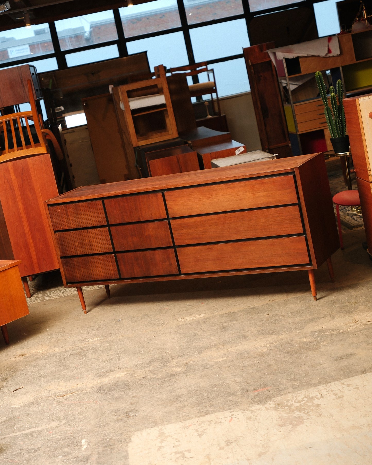 MCM Dark Walnut Dresser by Kroehler