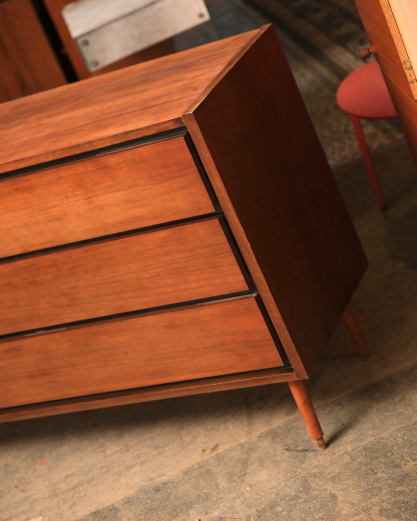 MCM Dark Walnut Dresser by Kroehler