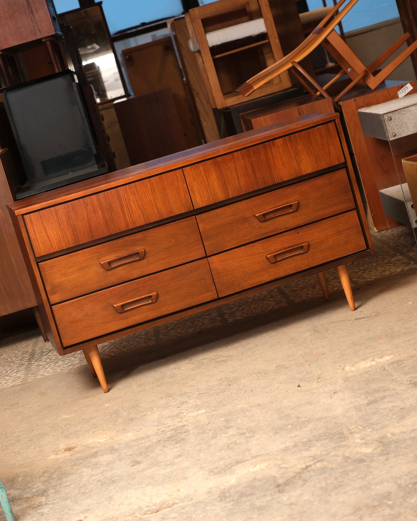 MCM Dark Walnut Dresser by Vic art (1968)
