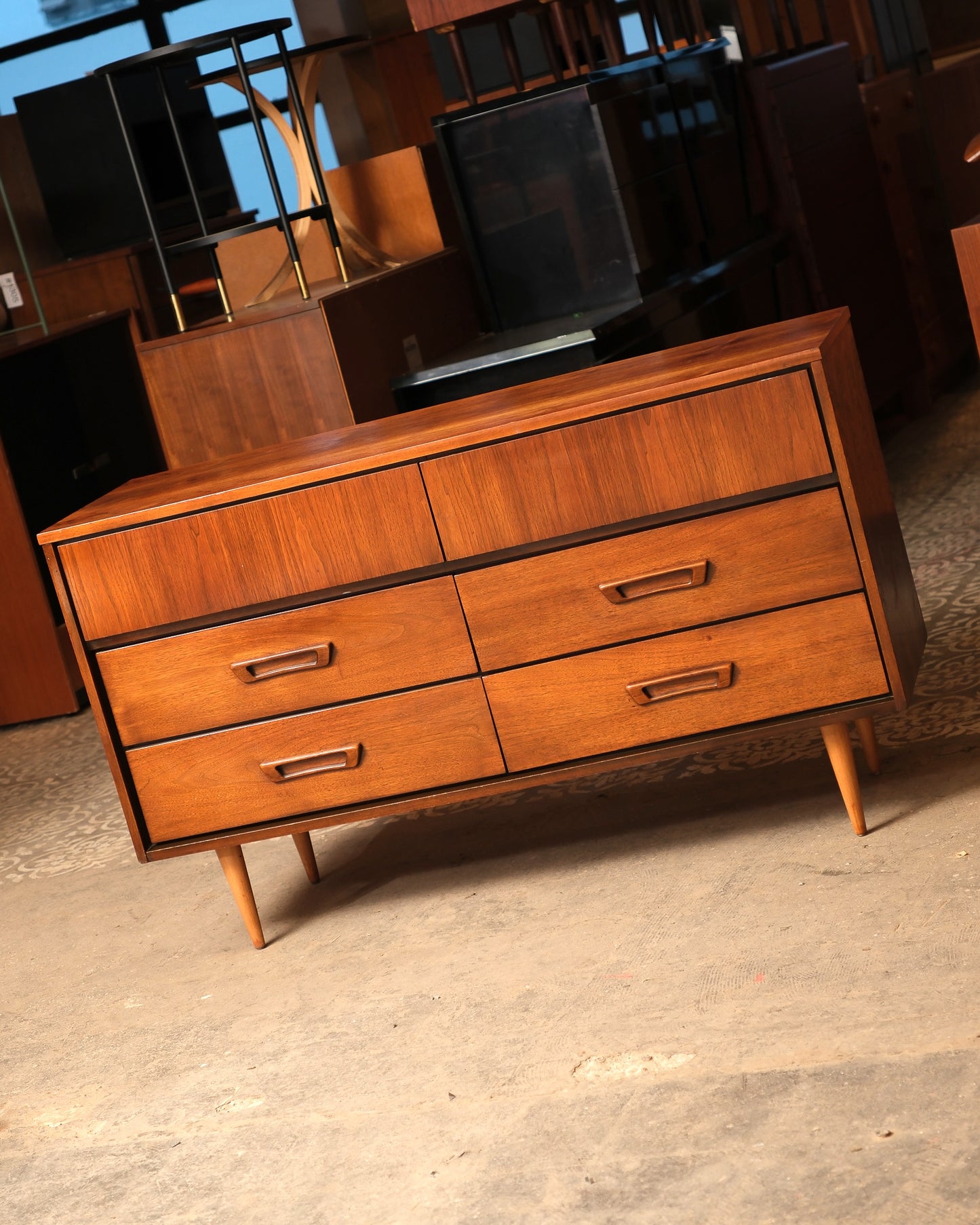 MCM Dark Walnut Dresser by Vic art (1968)