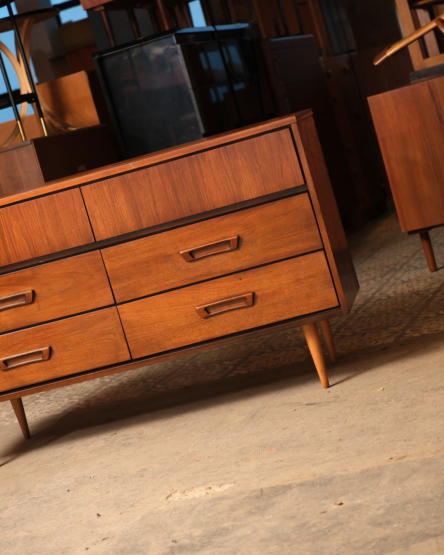MCM Dark Walnut Dresser by Vic art (1968)