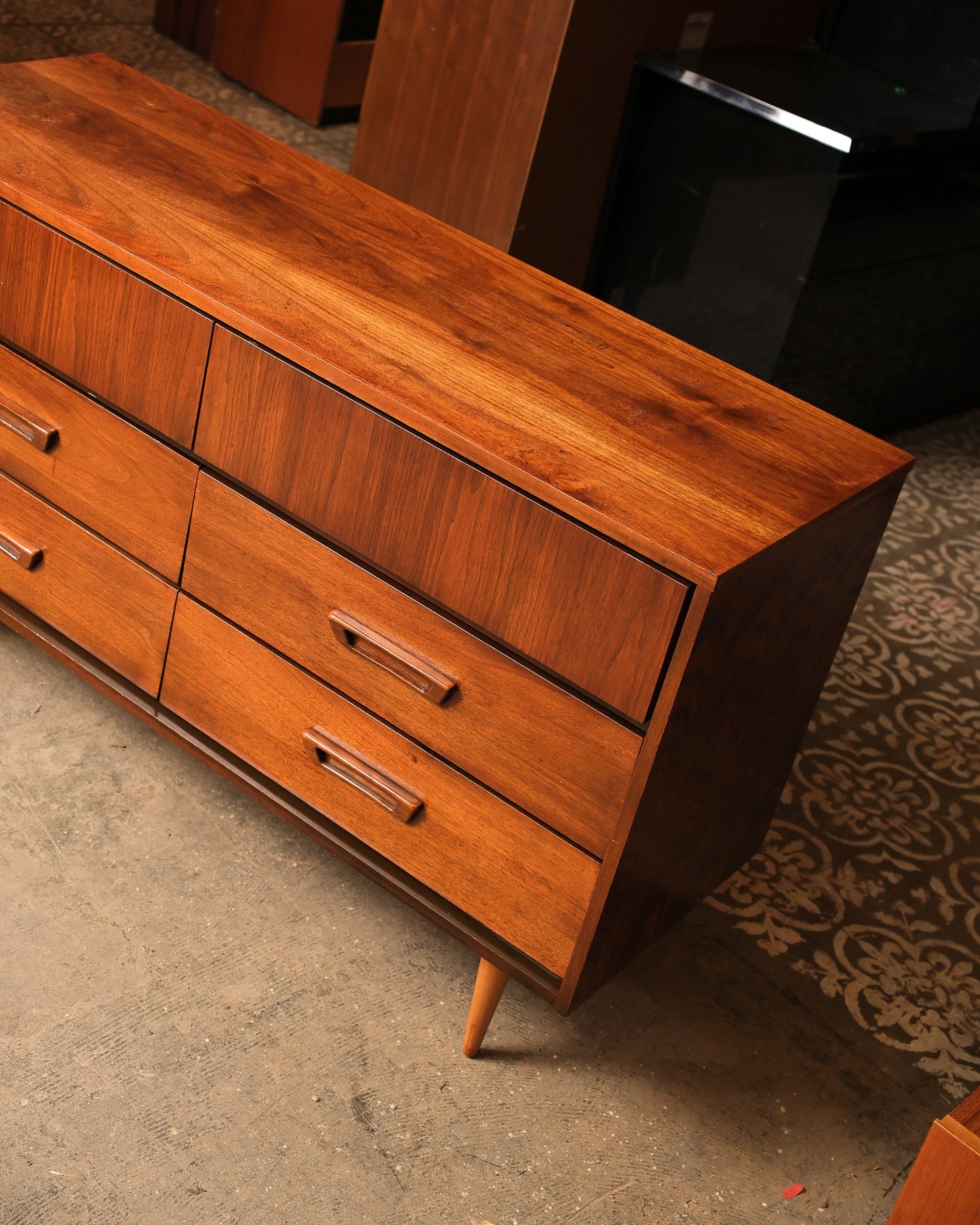 MCM Dark Walnut Dresser by Vic art (1968)