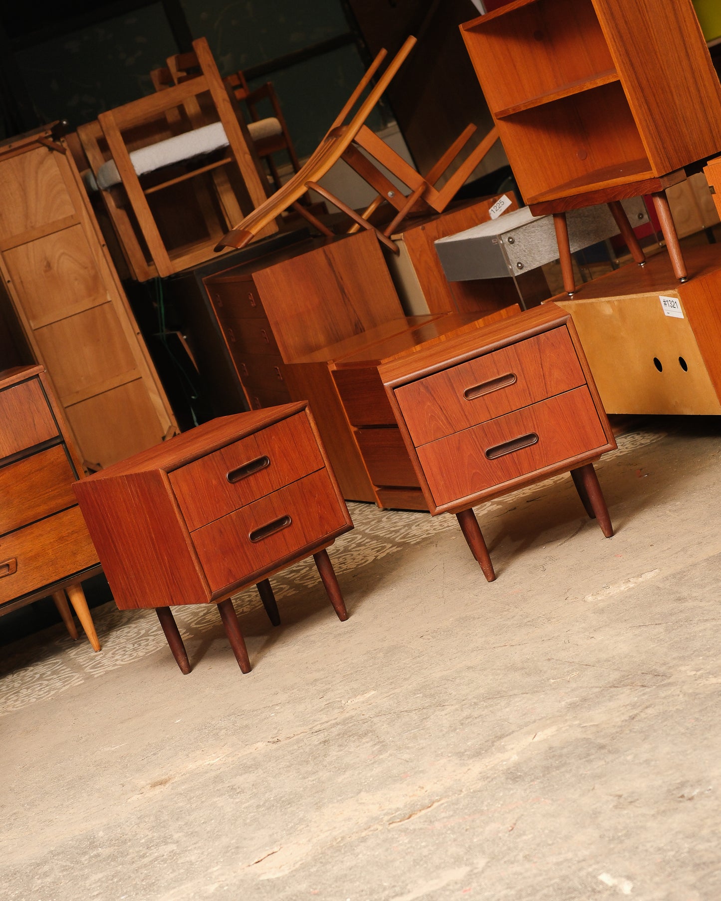 MCM Dark Walnut Nightstand Set
