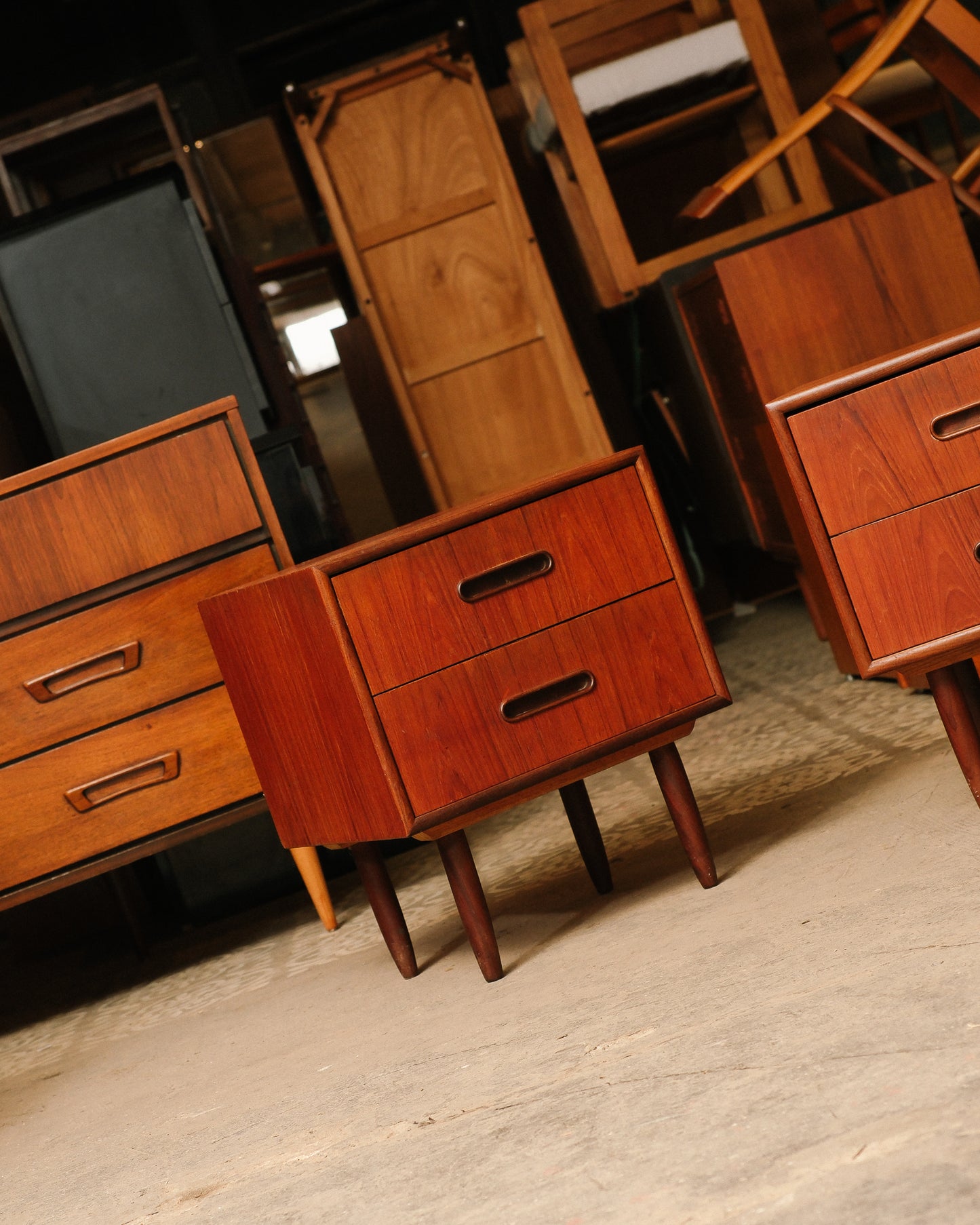 MCM Dark Walnut Nightstand Set