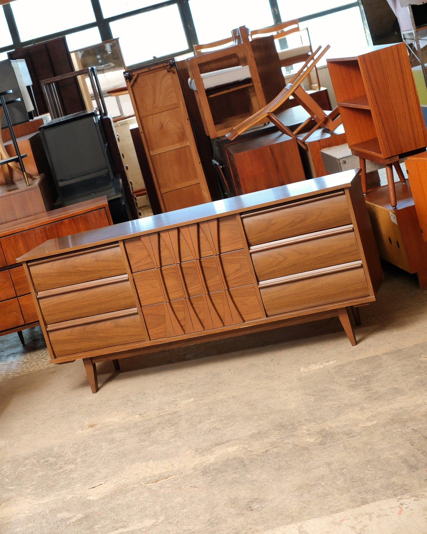 MCM Dark Walnut Dresser
