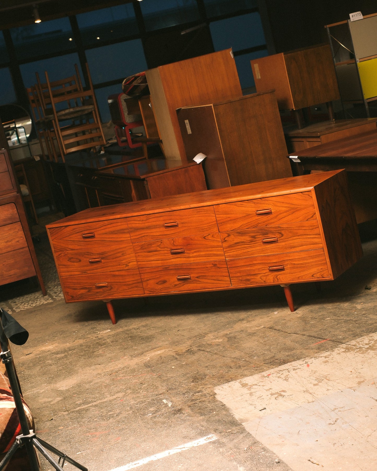 MCM Rosewood 9-Drawer Dresser
