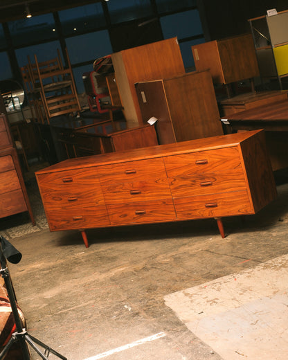 MCM Rosewood 9-Drawer Dresser