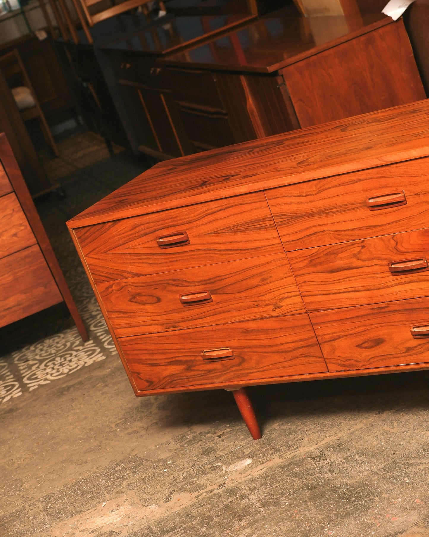 MCM Rosewood 9-Drawer Dresser