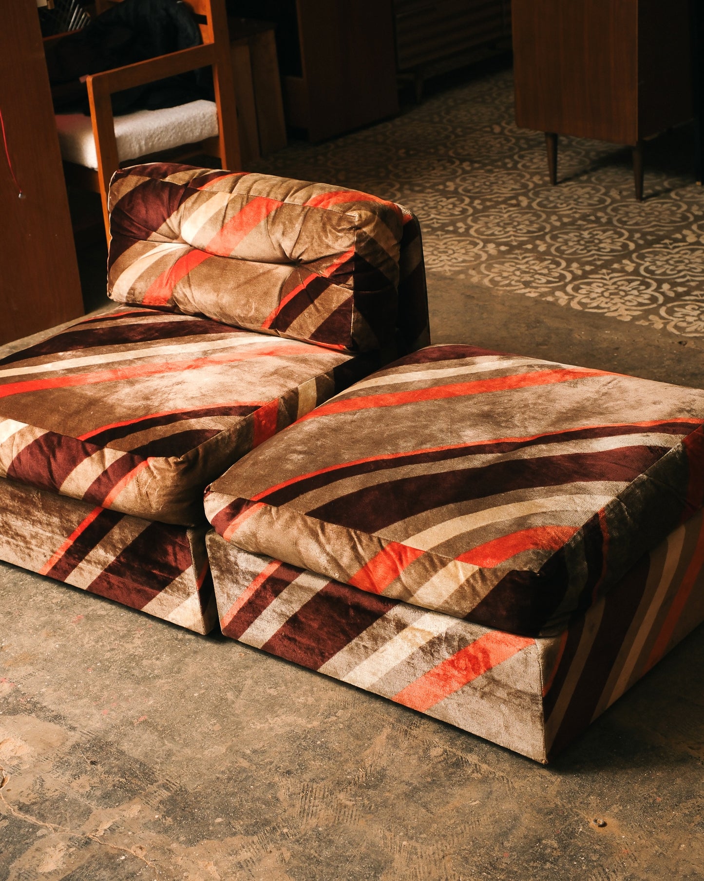 Vintage Modular Sofa by Luigi Tiengo for Cimon (1974)