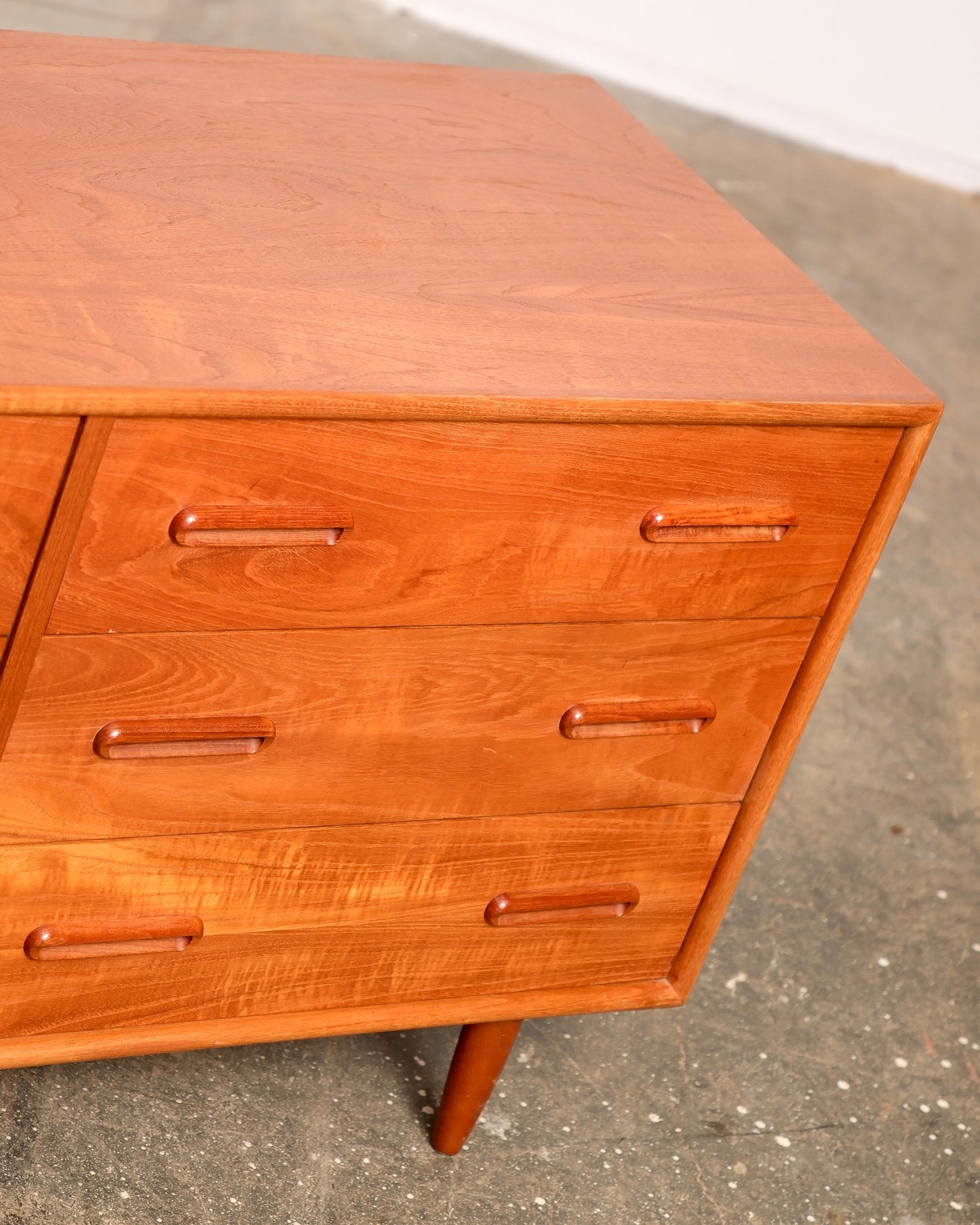 MCM Danish Teak Nine Drawer Dresser