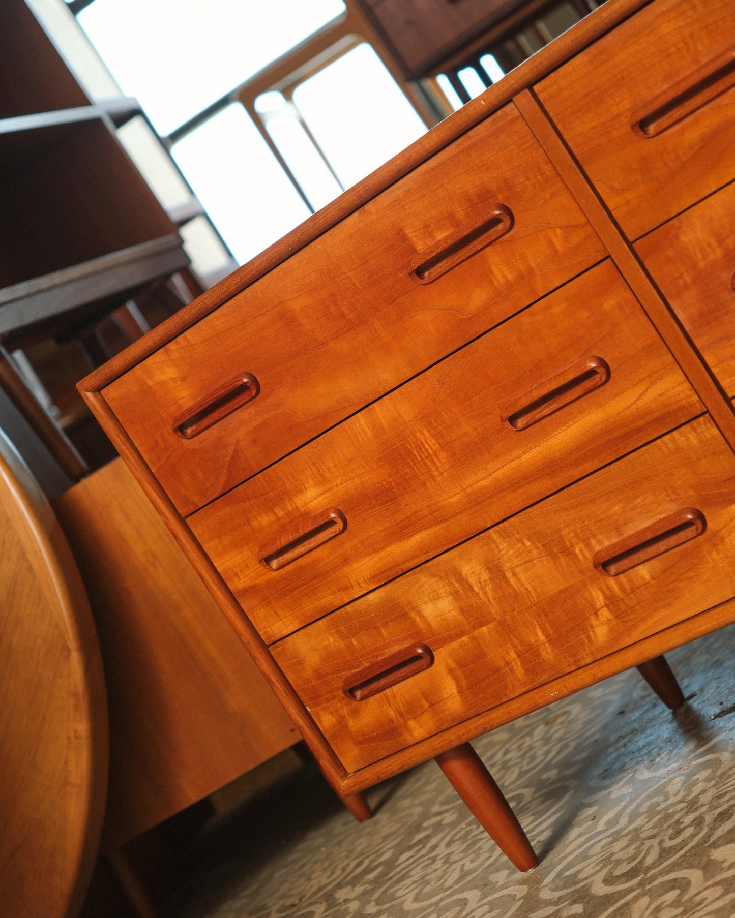 MCM Danish Teak Nine Drawer Dresser