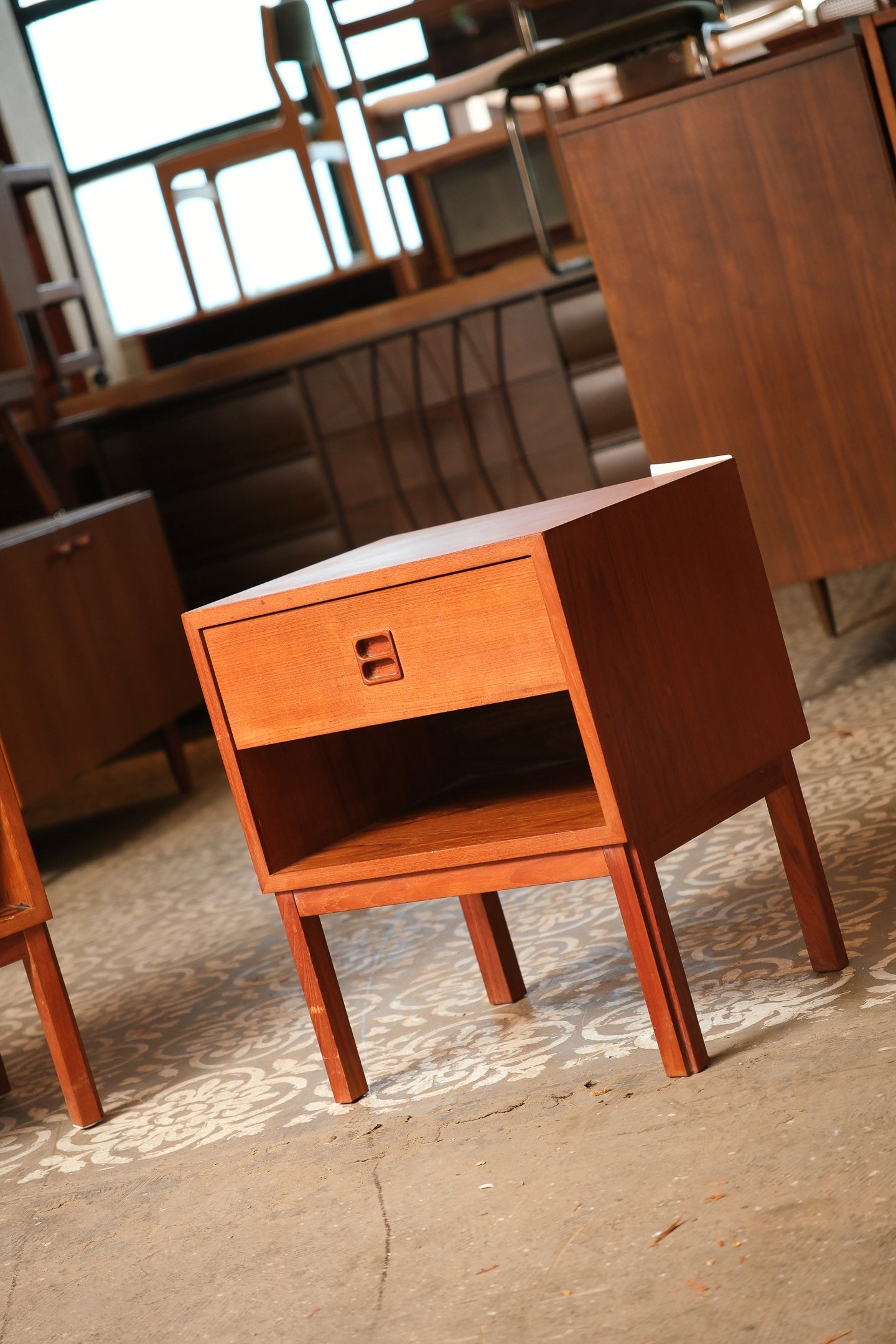 MCM Danish Teak Nightstand Set