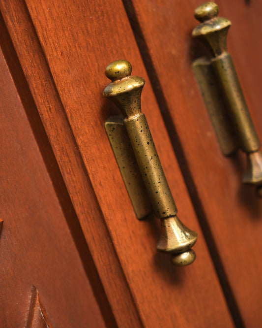 MCM Brutalist Dark Walnut Dresser / Credenza