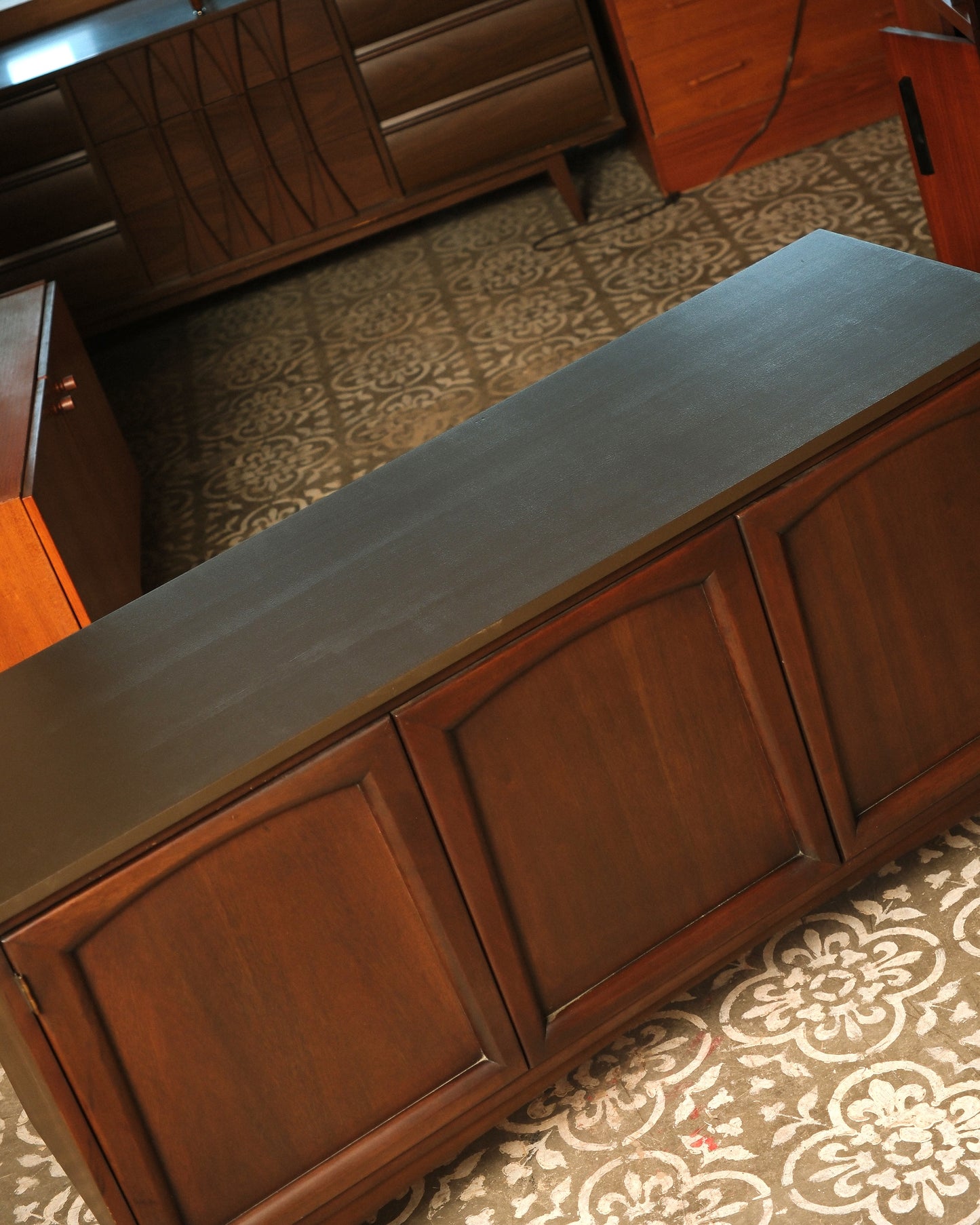 MCM Walnut Buffet Credenza
