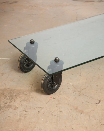 Glass Coffee Table by Gae Aulenti for Fontana Arte, Italy c.1980