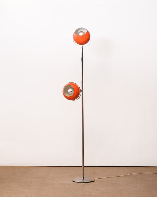 Vintage Orange Chrome Lamp